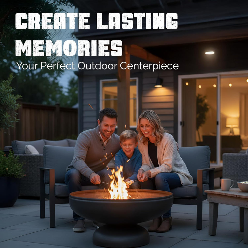 Patriot Fire Pit – Ohio Flame Wood Burning Outdoor Fire Pit - 36" Diameter (Made in USA)