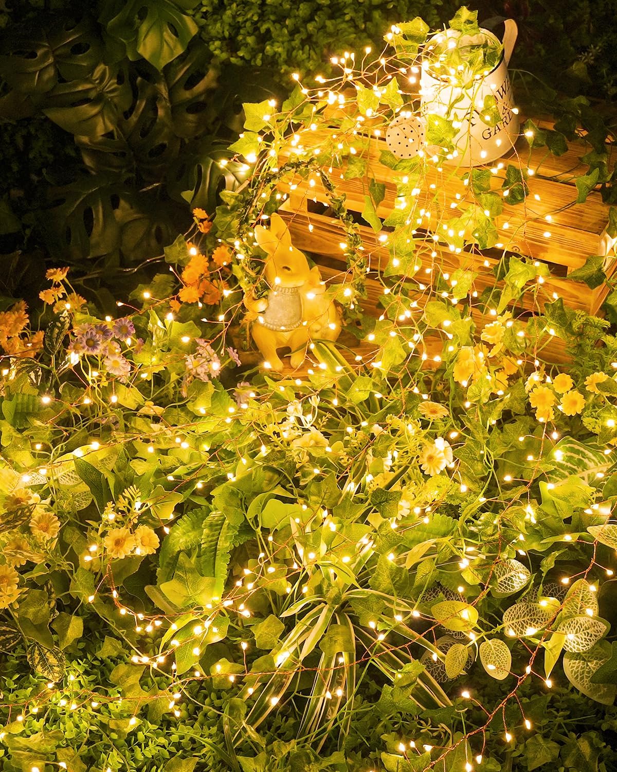 Brightown Solar String Lights for Outside, 19.6Ft 240 LED Solar String Lights Outdoor Waterproof, Solar Fairy Lights with 8 Modes for Patio Party Garden Yard Home, Warm White