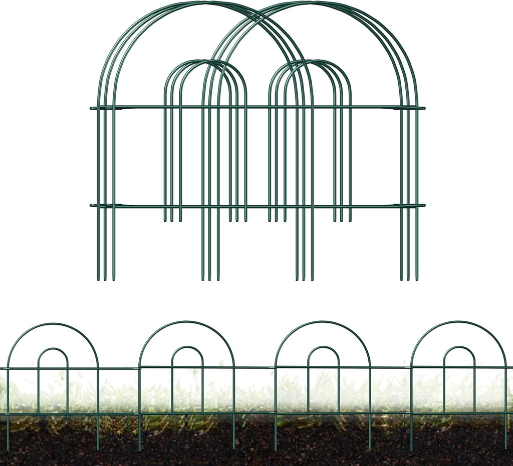 Decorative Garden Folding Border Fence, Metal Wire Edging Flower Fence Panel 18in X20ft Outdoor Patio Landscape