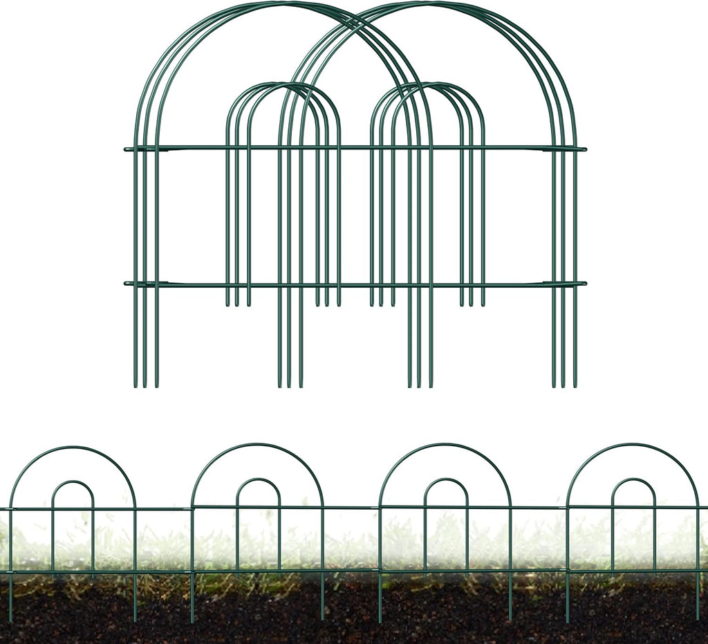 Decorative Garden Folding Border Fence, Metal Wire Edging Flower Fence Panel 18in X50ft Outdoor Patio Landscape