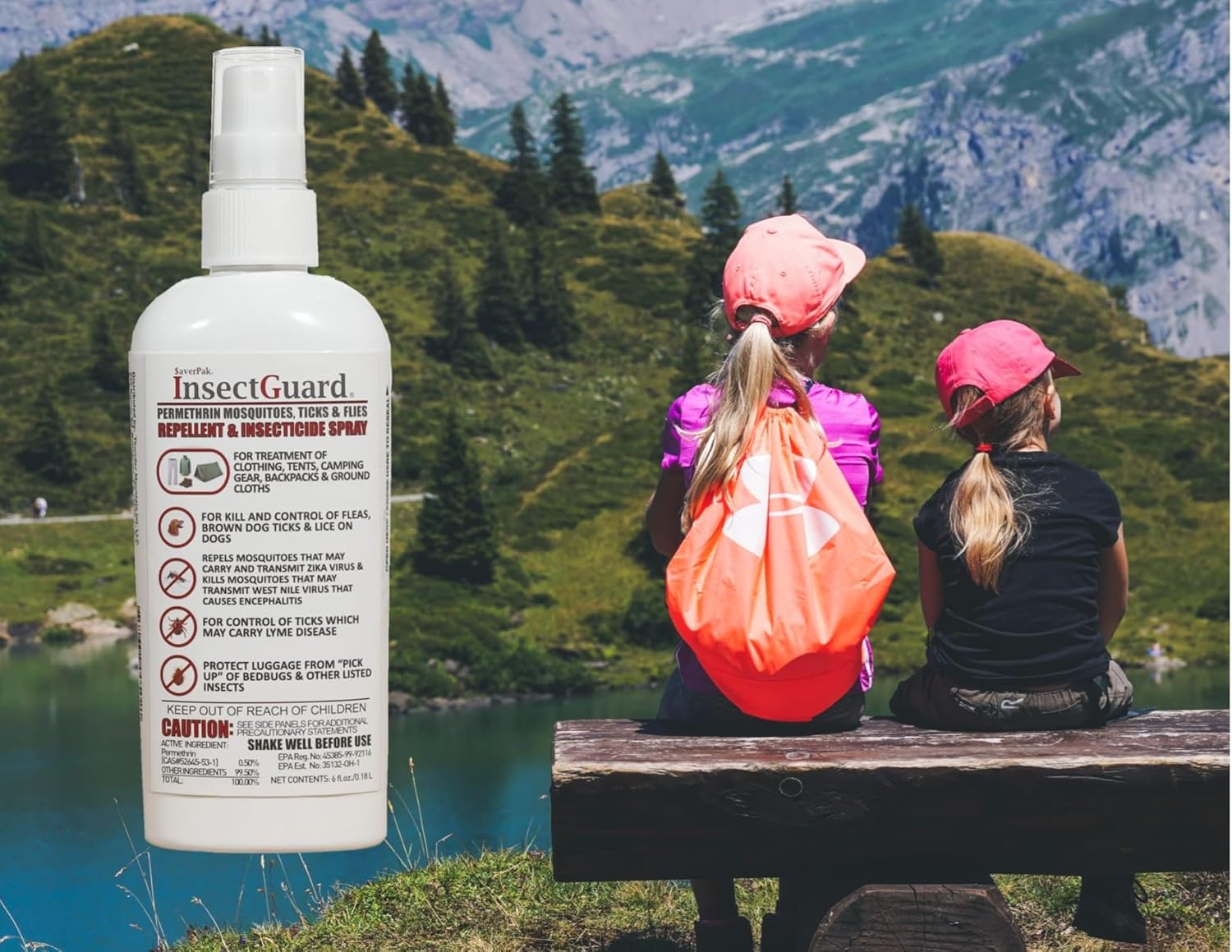 $averPak InsectGuard Permethrin Mosquitoes, Ticks and Flies Repellent & Insecticide Pump Spray (6oz) 12 Pack - Case Pack