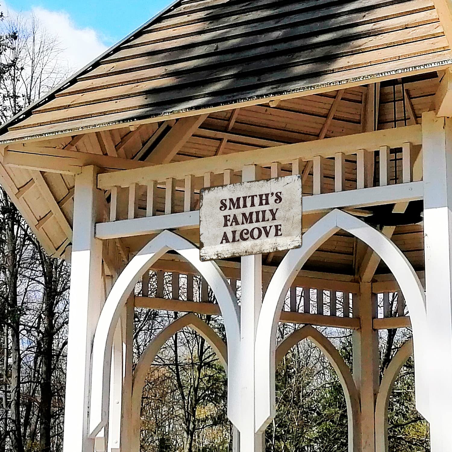 Rustic Custom Sign, Personalized Metal Signs, Gifts for Him Men Dad, Man Cave, Indoor and Outdoor Use 14x10 Inches, ACM, Fade Resistant, Made in The USA