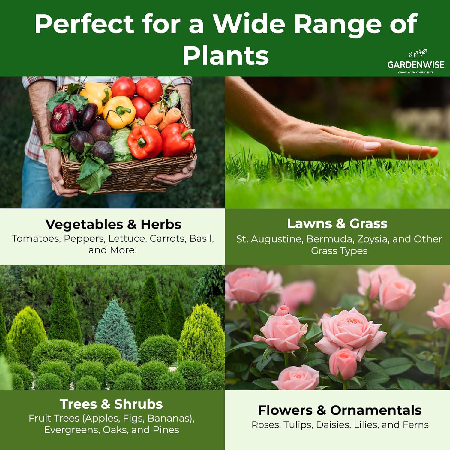 10-10-10 Plant Fertilizer Slow Release - 10 10 10 All Purpose Granular Garden Fertilizer for Vegetables, Tomato, Arborvitae, Shrubs, Rose, Flowers, Fruit, Fig Trees (2 QUARTS)