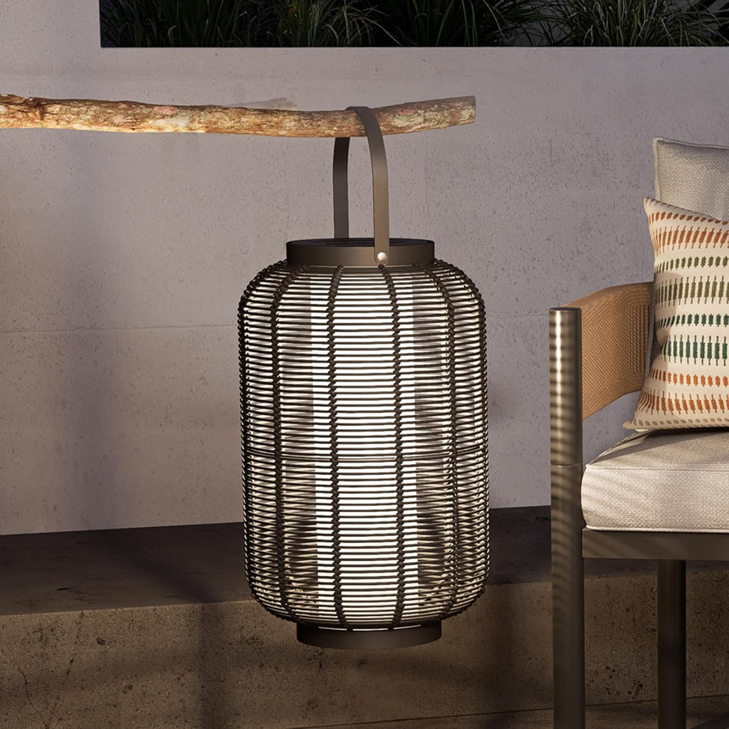 Solar Yard 1-Pack Outdoor Solar Lantern Lamp, Water-Resistant Boho Lights for Outside Hanging Lantern Table Lights Decoration for Garden, Patio, Porch, Trees, Pathway, Black