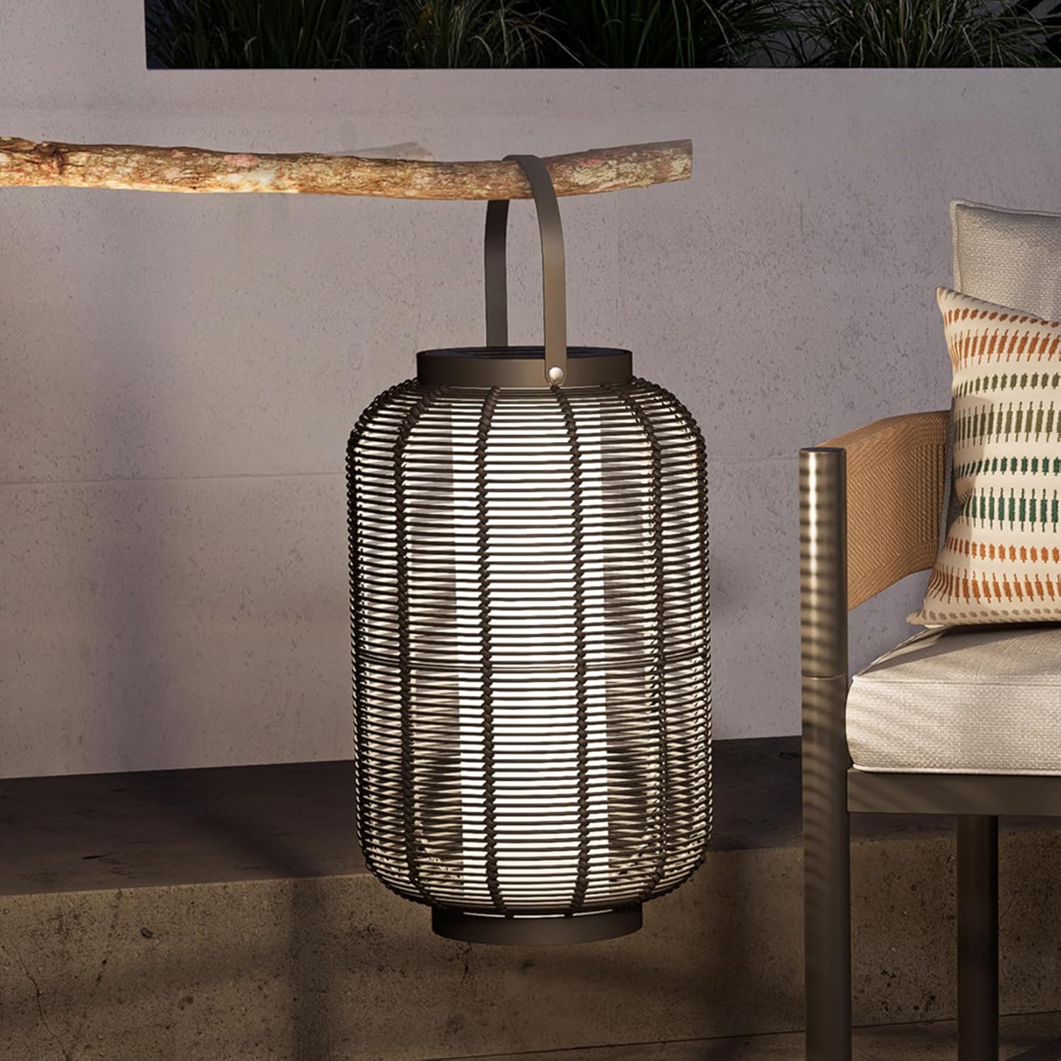 Solar Yard 1-Pack Outdoor Solar Lantern Lamp, Water-Resistant Boho Lights for Outside Hanging Lantern Table Lights Decoration for Garden, Patio, Porch, Trees, Pathway, Black