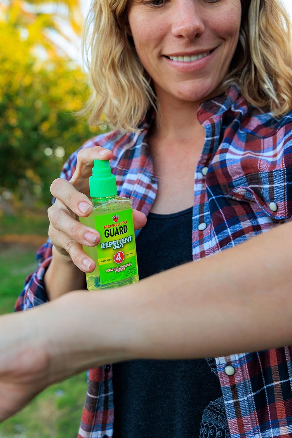 Mosquito Guard 4 oz fl Organic Mosquito Repellent Spray for Body - DEET Free Natural Bug Spray Travel Size - Mosquito Repellent Indoor - Insect Repellent Spray - Travel Bug Spray for People Outdoor