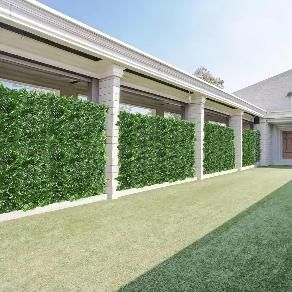 Artificial Ivy Privacy Fence Screen - 99x40in Faux Ivy Privacy Screen for Garden Outdoor (Green)