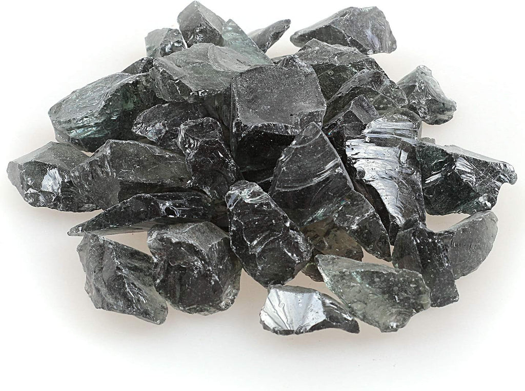 High Luster Reflective Fire Glass Gravel,Fire Gems,Fire Drops,Fire Glass Pebbles Stones Beads Chips for Fire Pit Fish Tank Aquarium Garden,1-2cm,540g/1.19lb (Grey)