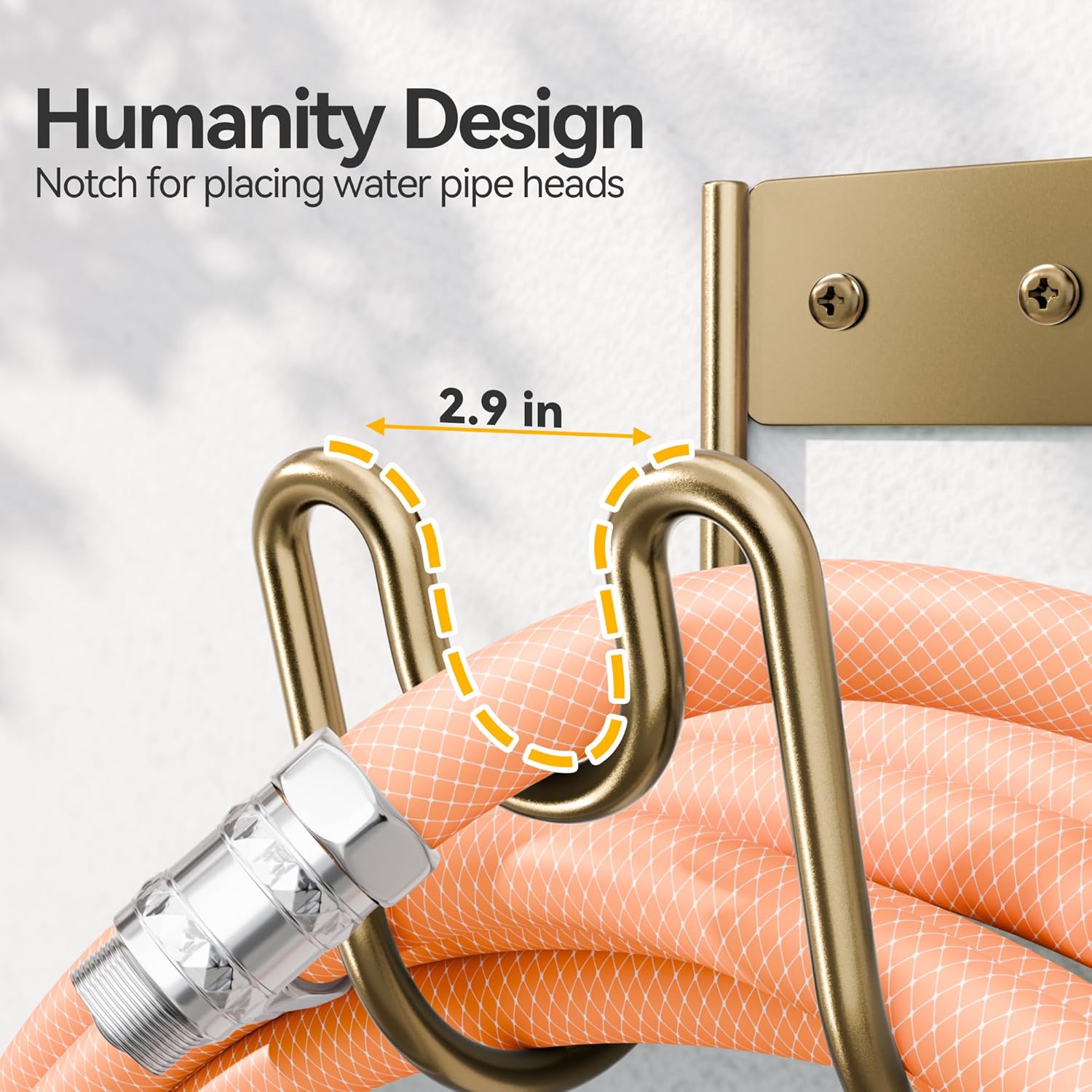 Bronze Metal Garden Hose Holder - Wall Mounted Heavy Duty Hose Hanger for Water Hose Extension Cords Vacuum Hose