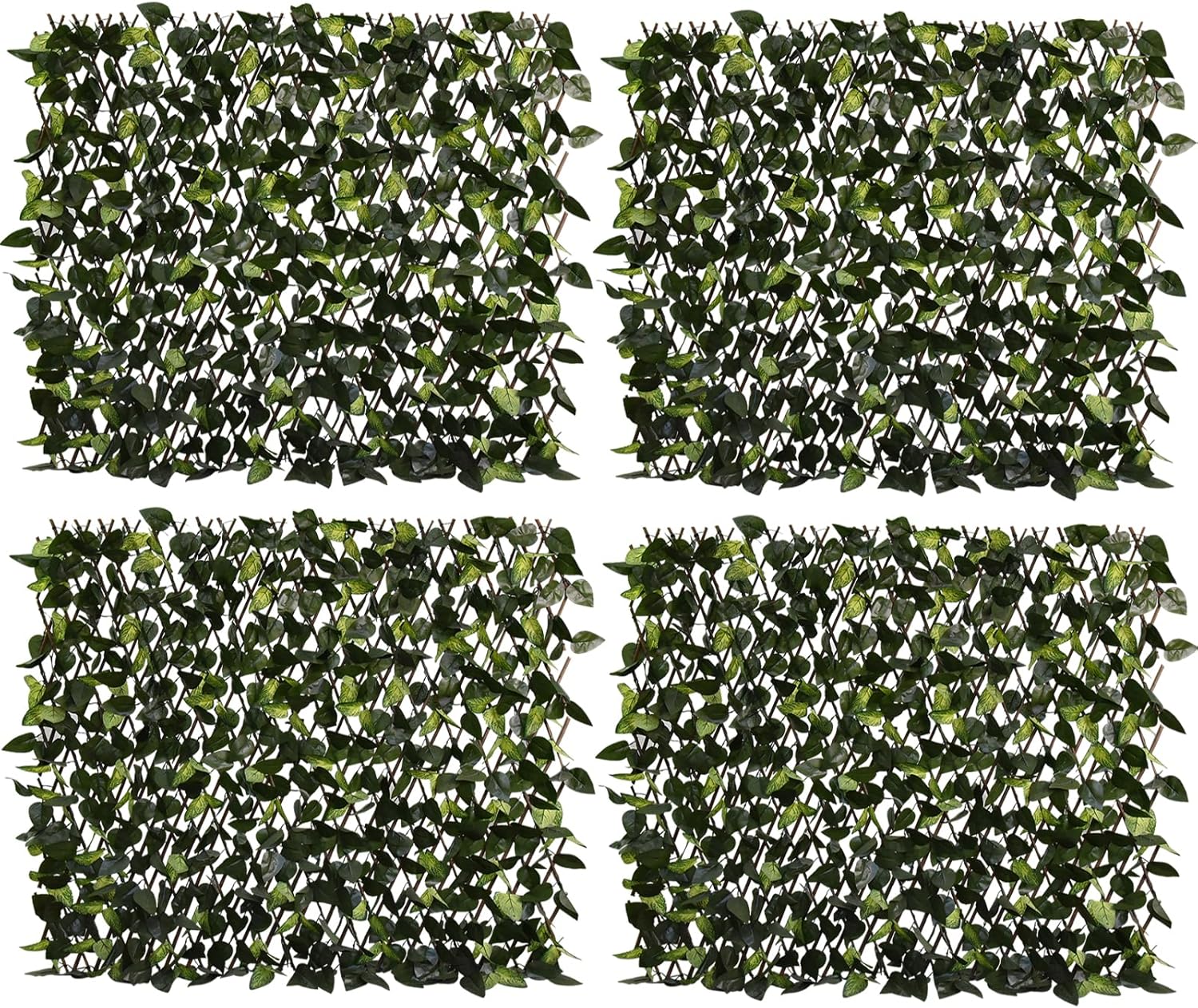 Expandable Fence Privacy Screen for Balcony Patio Outdoor,Decorative Faux Ivy Fencing Panel,Artificial Hedges (Single Sided Leaves)…