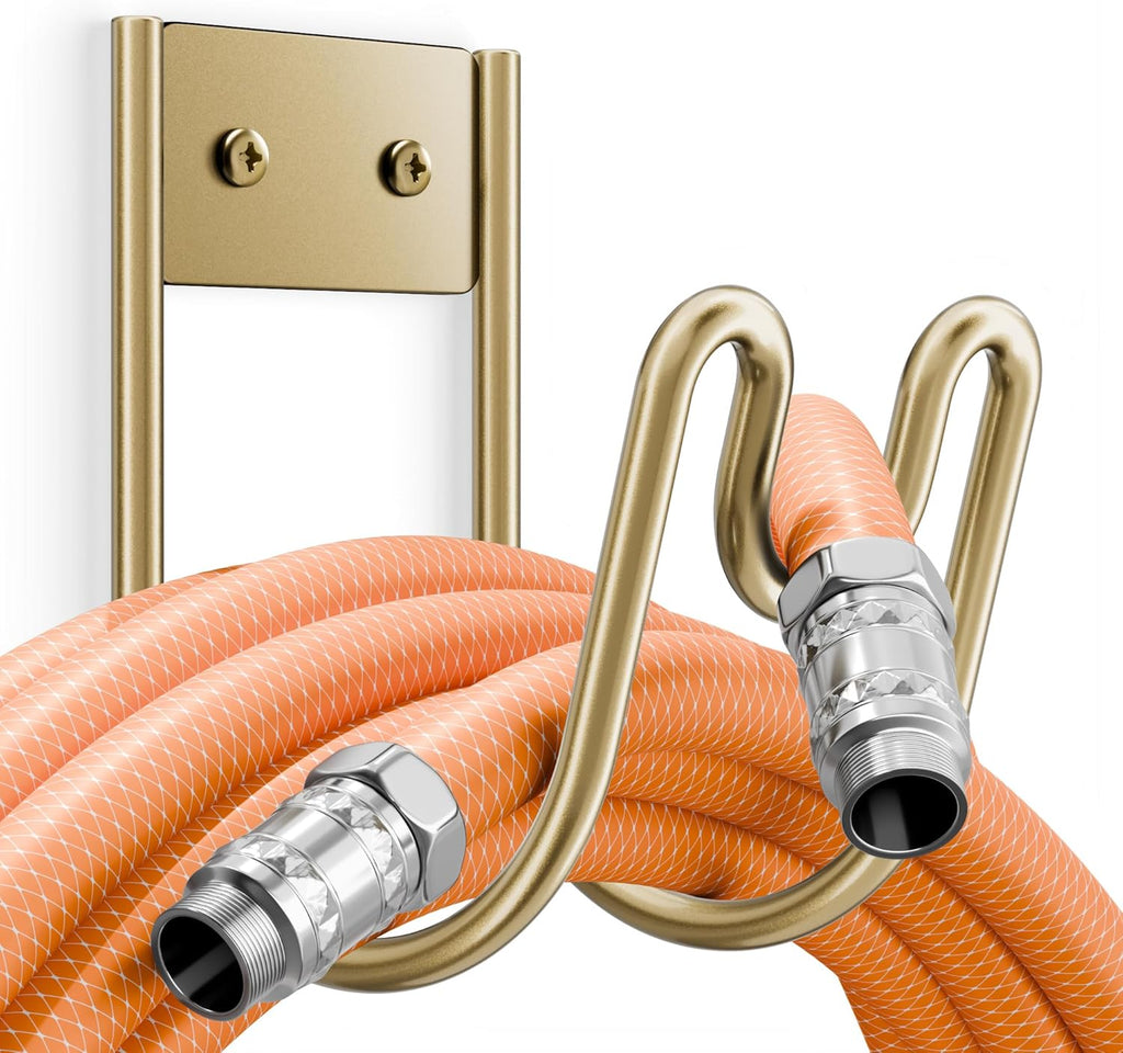 Bronze Metal Garden Hose Holder - Wall Mounted Heavy Duty Hose Hanger for Water Hose Extension Cords Vacuum Hose