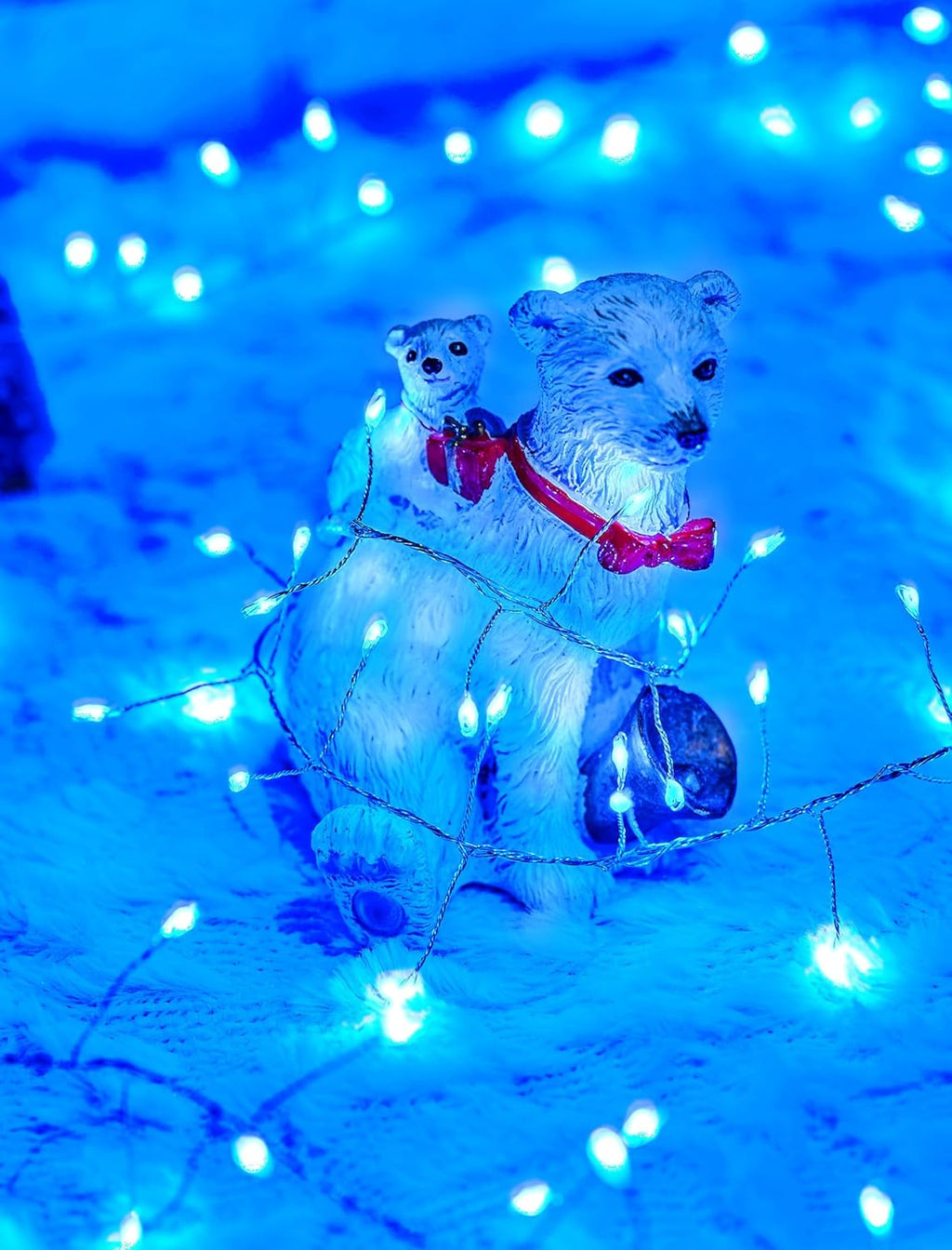 Brightown Solar Lights for Outside, 19.6Ft 240 LED Solar String Lights Outdoor Waterproof, 8 Modes Firecracker Balcony Lights for Tree Patio Christmas Party Wedding Decor (Blue)