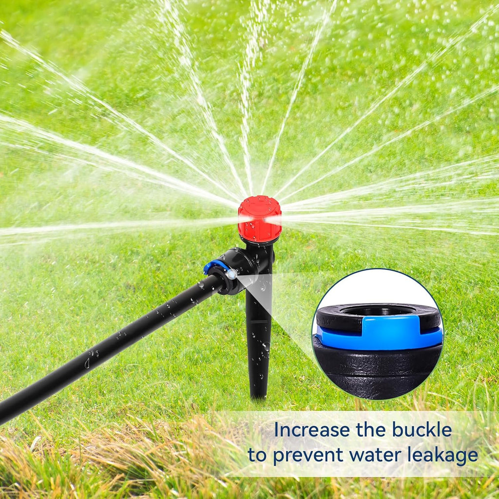 10PCS 1/4 inch Tubing Drip Irrigation Vortex Emitters,360 Degree Drip Emitter Sprayer with Stake, Irrigation Dripper Sprinklers for Drip Irrigation System.