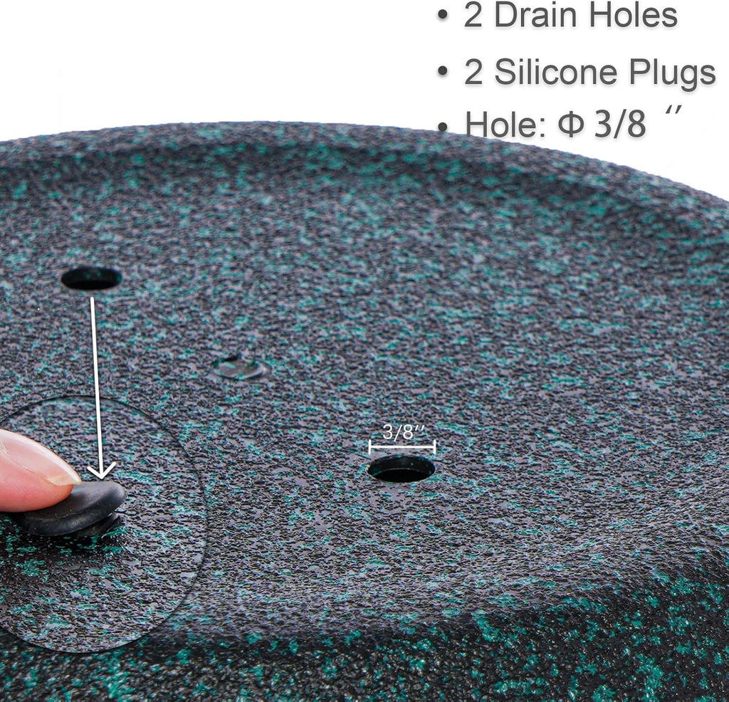 12 Inch 2 Pack Large Hanging Planters for Indoor Outdoor Plants, Plastic Hanging Basket Pots for House Plants Flowers, Black Speckles