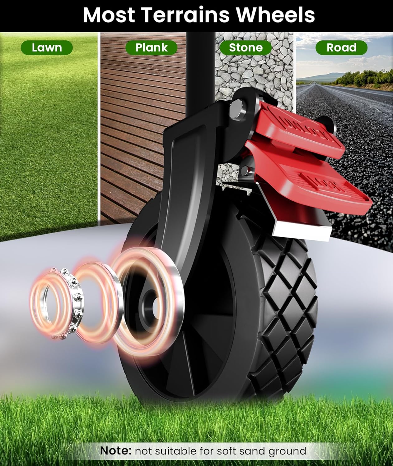 Extra Large Foldable Wagons Extended, 250L Collapsible Wagon with Tailgate, 49”L Folding Wagons with Brakes, Grocery Wagon, Utility Cart for Sports, Shopping, and Camping, Black