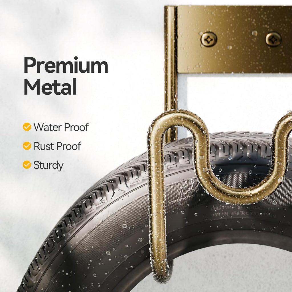 Bronze Metal Garden Hose Holder - Wall Mounted Heavy Duty Hose Hanger for Water Hose Extension Cords Vacuum Hose