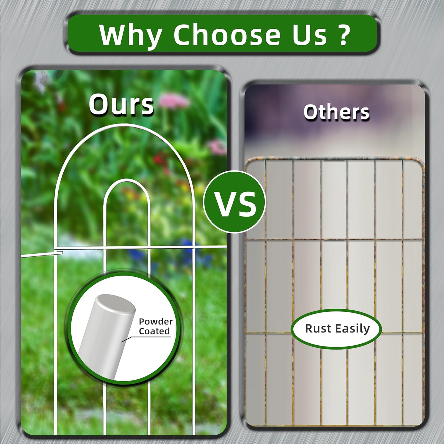 Decorative White Garden Border Fence 32inX20ft Rustproof Landscape Metal Edging Patio Decor Yard Fencing Patio Flower Bed Garden Fencing for Outdoor