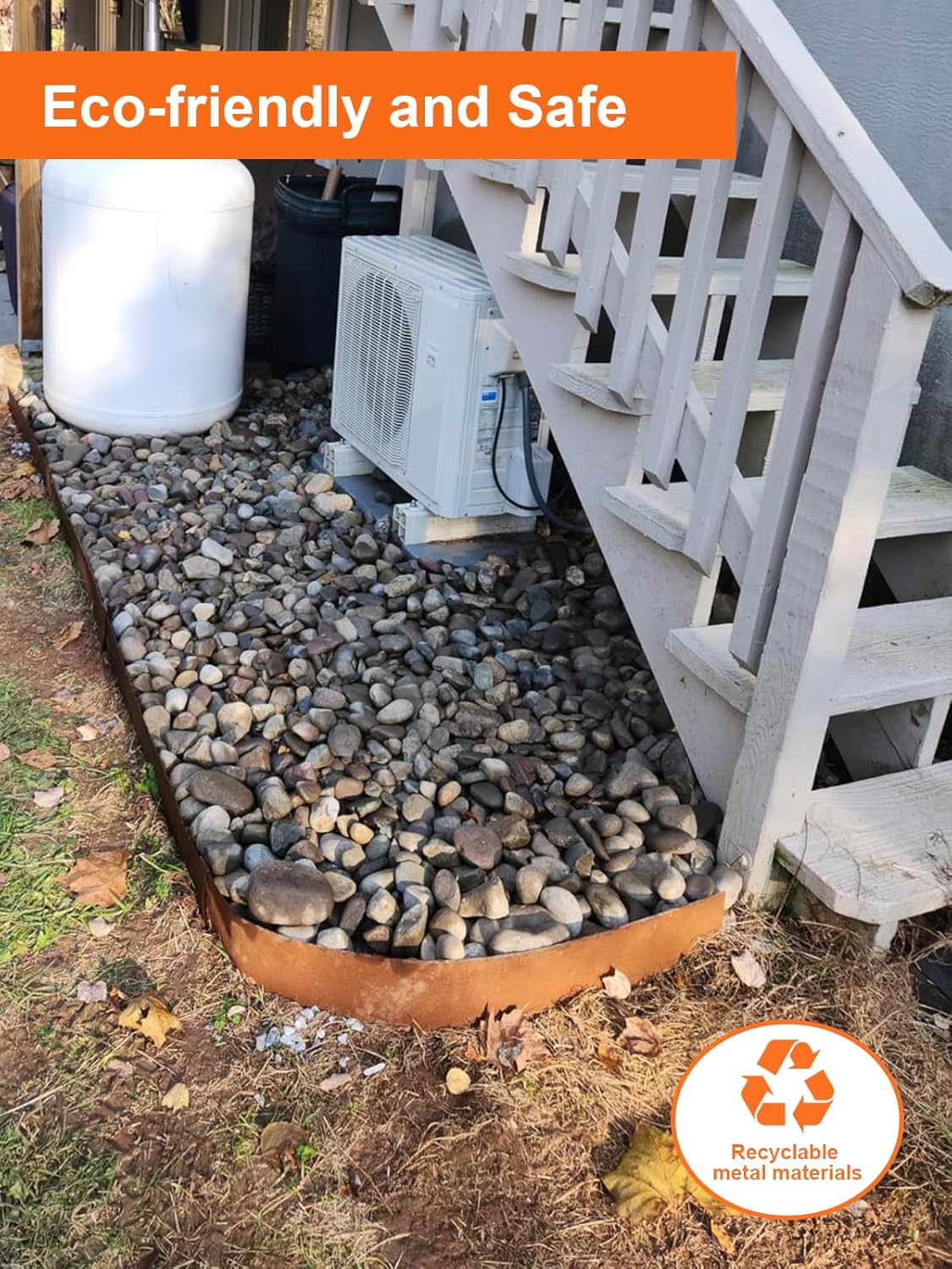 Vinci Landscape Edging Border, 40" L x 8" H 6Pack 20FT Total Rusted Corten Steel Garden Edging,Easy Installation,Sturdy Elegant Metal Lawn Broder for Flower Beds, Pathways, Paver Edges and Yard