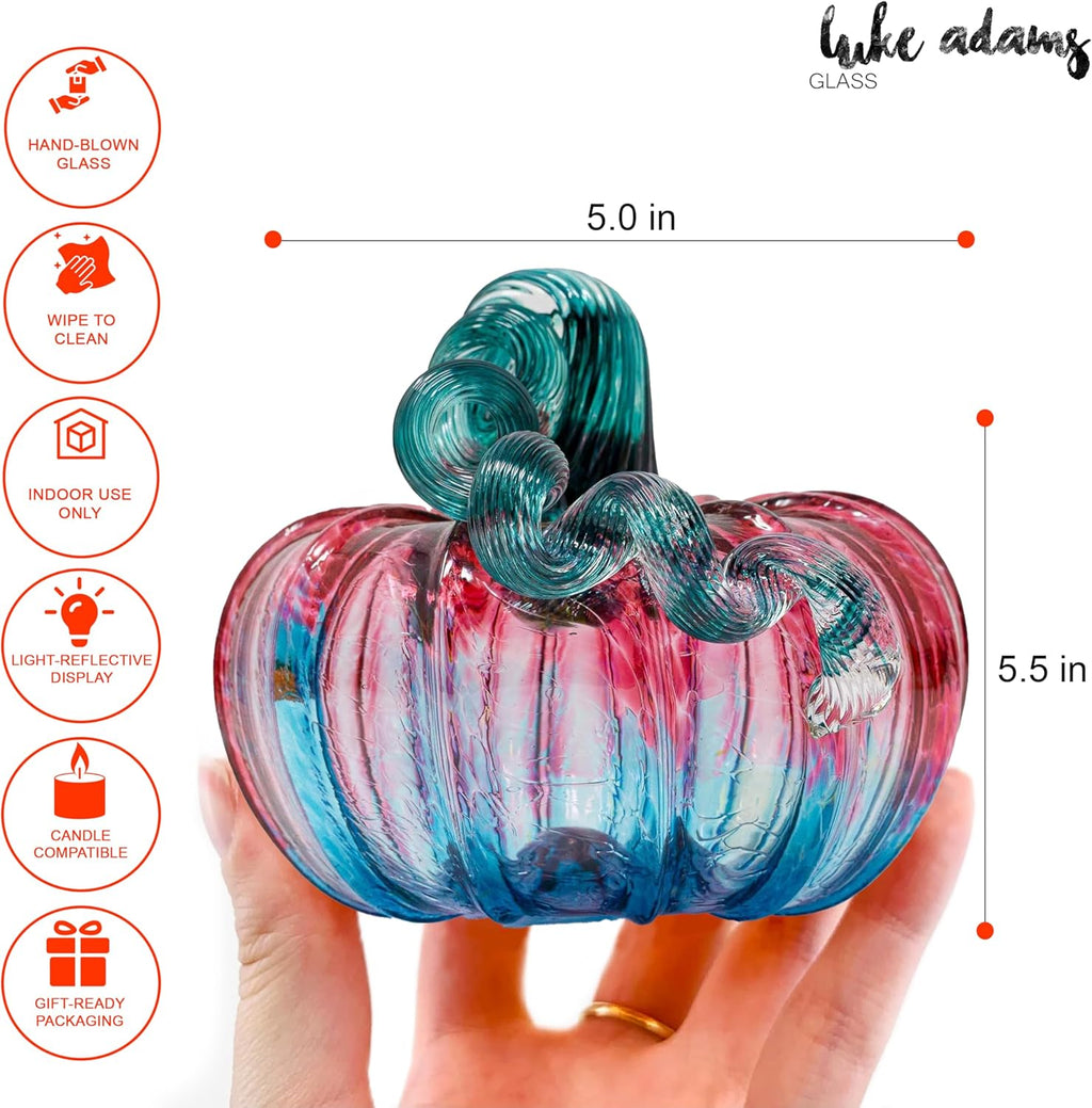 Luke Adams Glass | Handmade Glass Pumpkins | Handmade Table Top Home Decor (Squat, Mermaid)