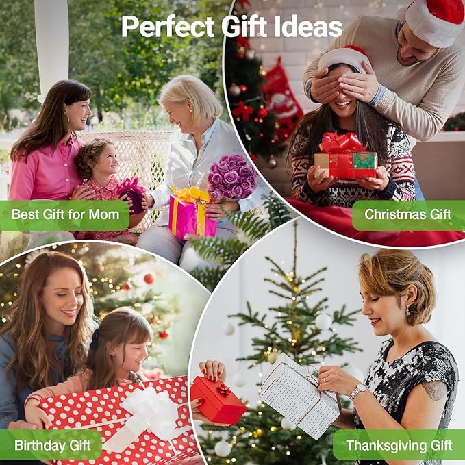 KOOPER Outdoor Solar Lights, 6 Pack Solar Garden Lights with Bigger Lily Flowers, Waterproof 7 Color Changing Solar Lights Outdoor - Bigger Solar Panel for Outdoor Patio Yard Garden Decoration