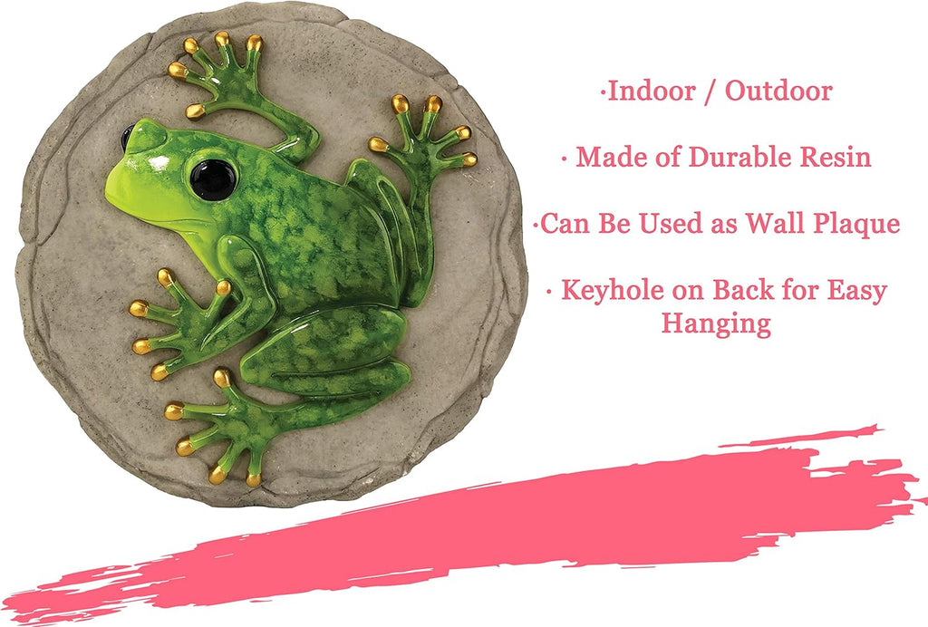 Spoontiques -Garden Décor - Raised Frog Stepping Stone - Decorative Stone for Garden