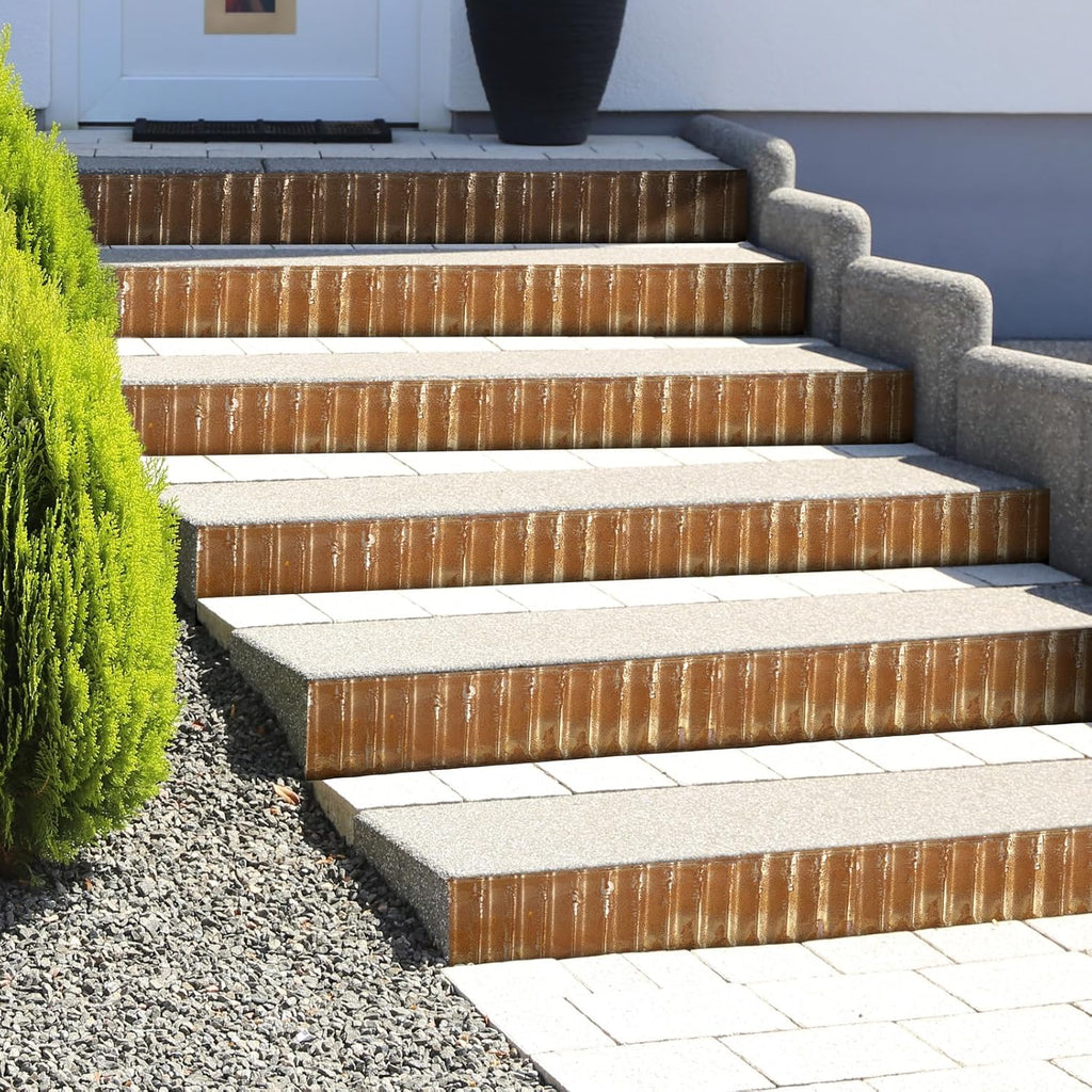 LAVEVE Corrugated Metal Garden Edging 4" x 10Ft, Landscape Edging Border for Lawn, Flower Bed, Garden Fence, Paver Edging (Real Rusted)