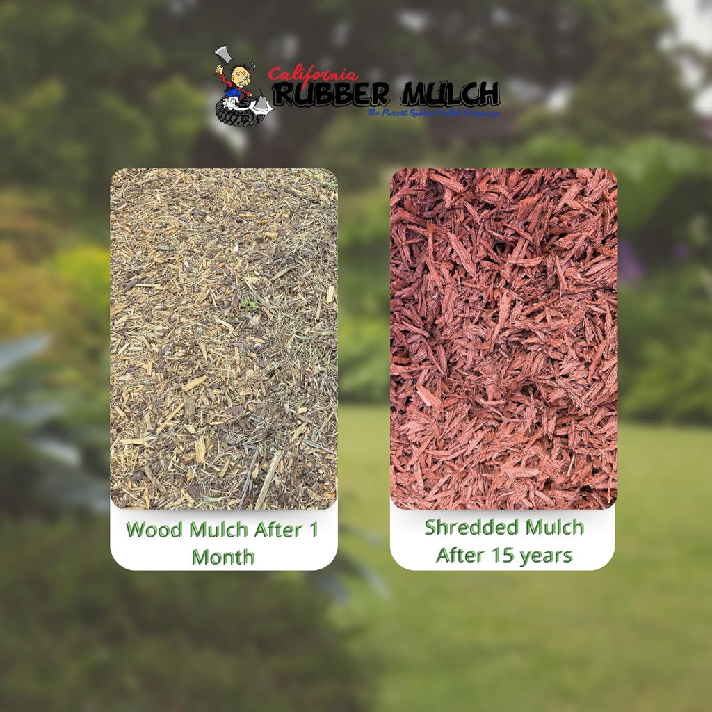 100% Wire-Free Shredded Rubber Mulch – Red – 10 lb (0.6 cu ft) – Long-Lasting, Low Maintenance, Safe for Kids & Pets – Ideal for Landscaping & Playgrounds