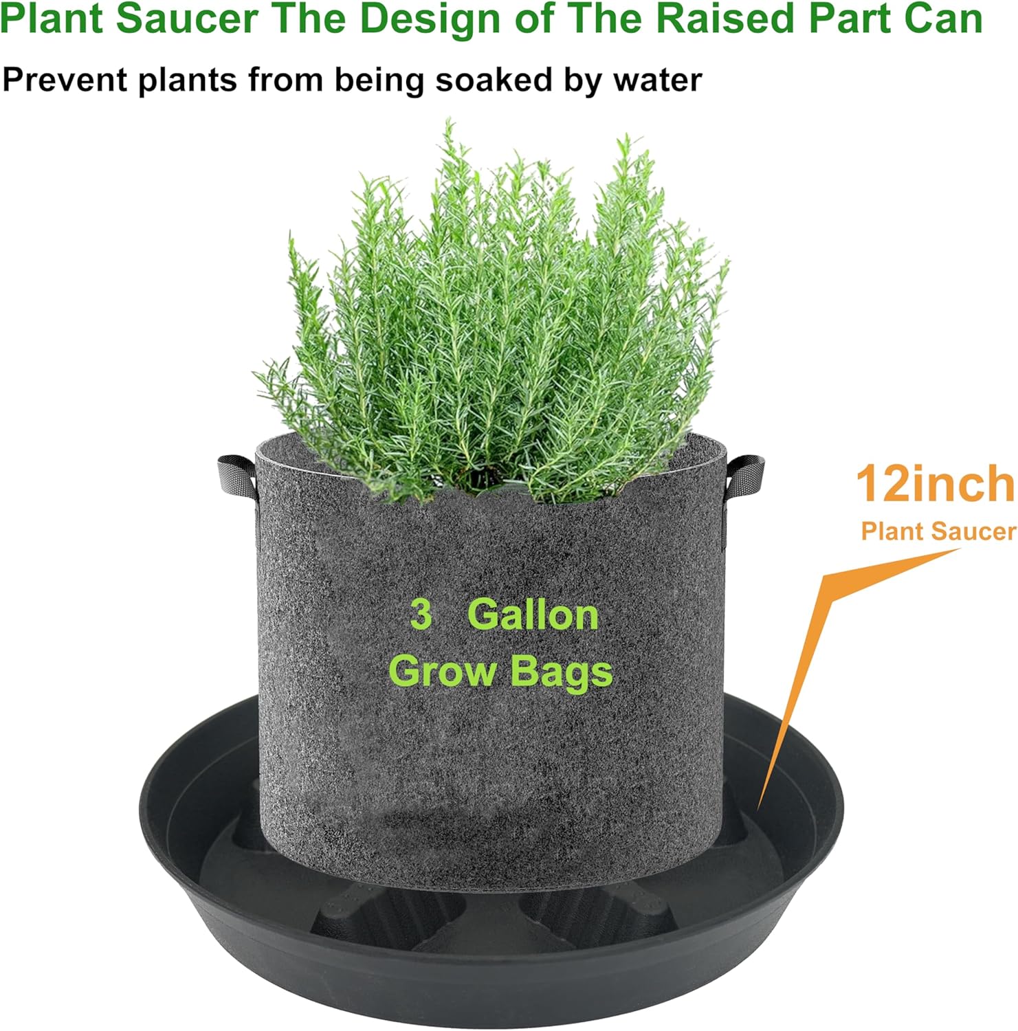 4 Pack Plant Saucer 12 inch, 8 10 14 17 inch, Plant Stand Plastic Plant Saucers for Indoors Outdoor, Heavy Duty Flower Saucers for Potted Plants, Pot Saucers for Plants, Grow Bags Saucers