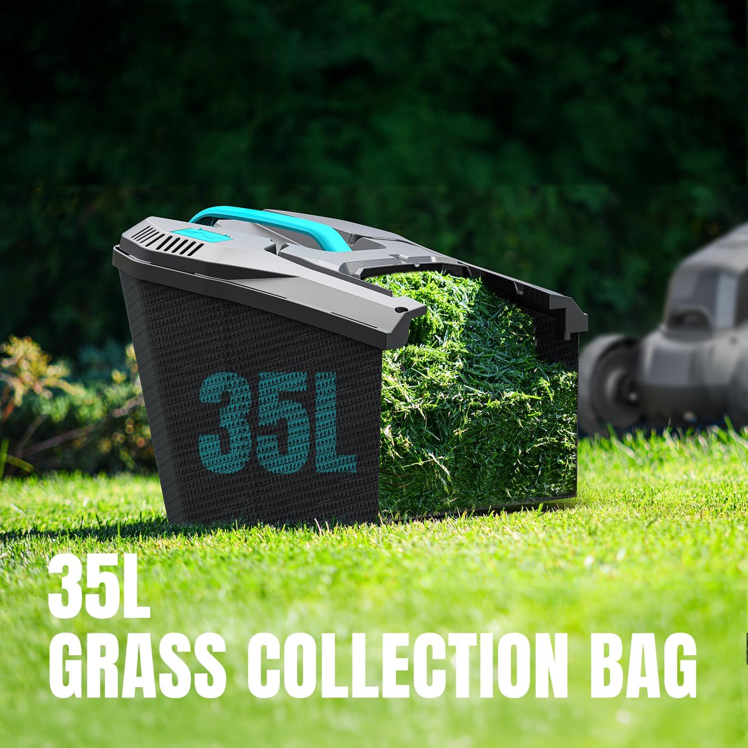 Electric Lawn Mower with Brushless Motor, 20V 13 inch Cordless Lawn Mower with 5-Position Cutting Height Adjustment, 2x4.0Ah Battery and Charger Included