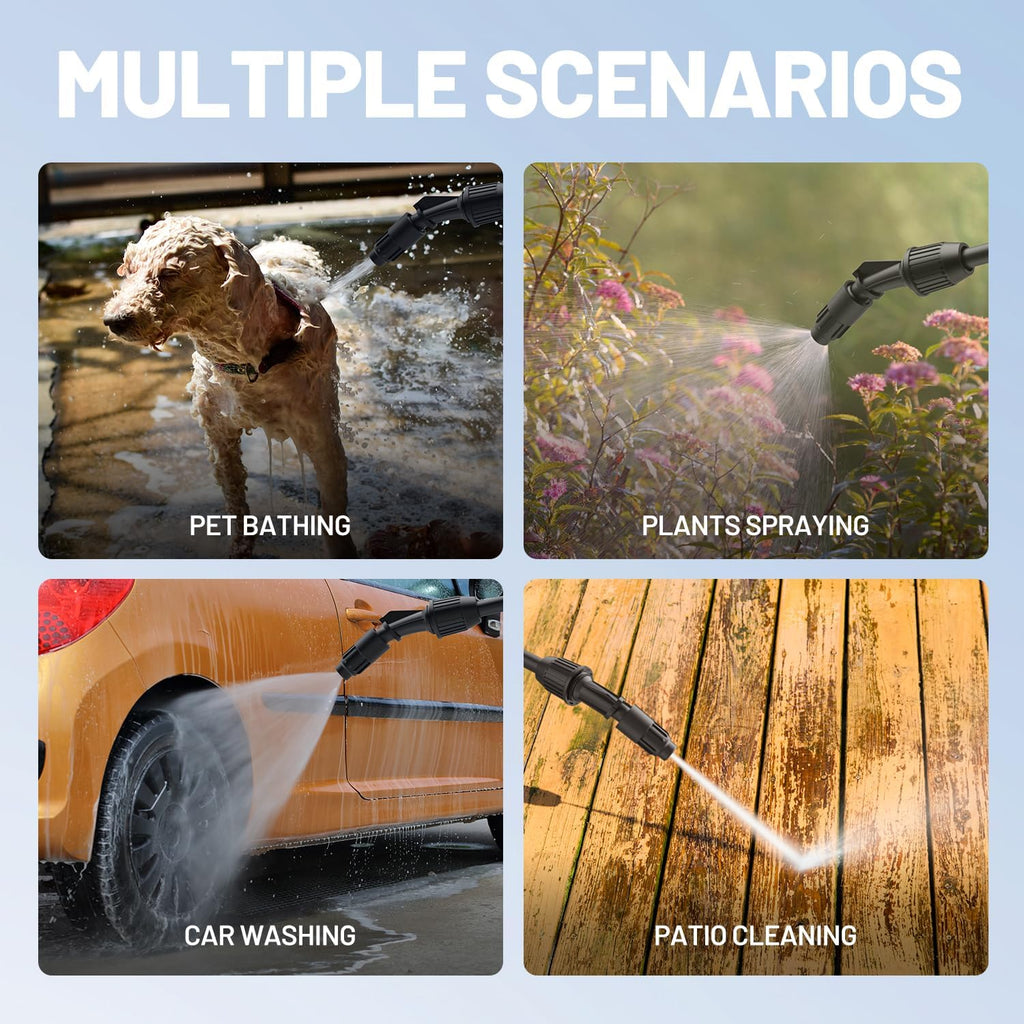 Litheli 20V Cordless Garden Sprayer, 1.3 Gallon/4.75L Pump Sprayer, Intelligent Pump Pressure Control, 2 Spray Modes for Spraying Plants, Garden Watering, with 2.0Ah Battery Included