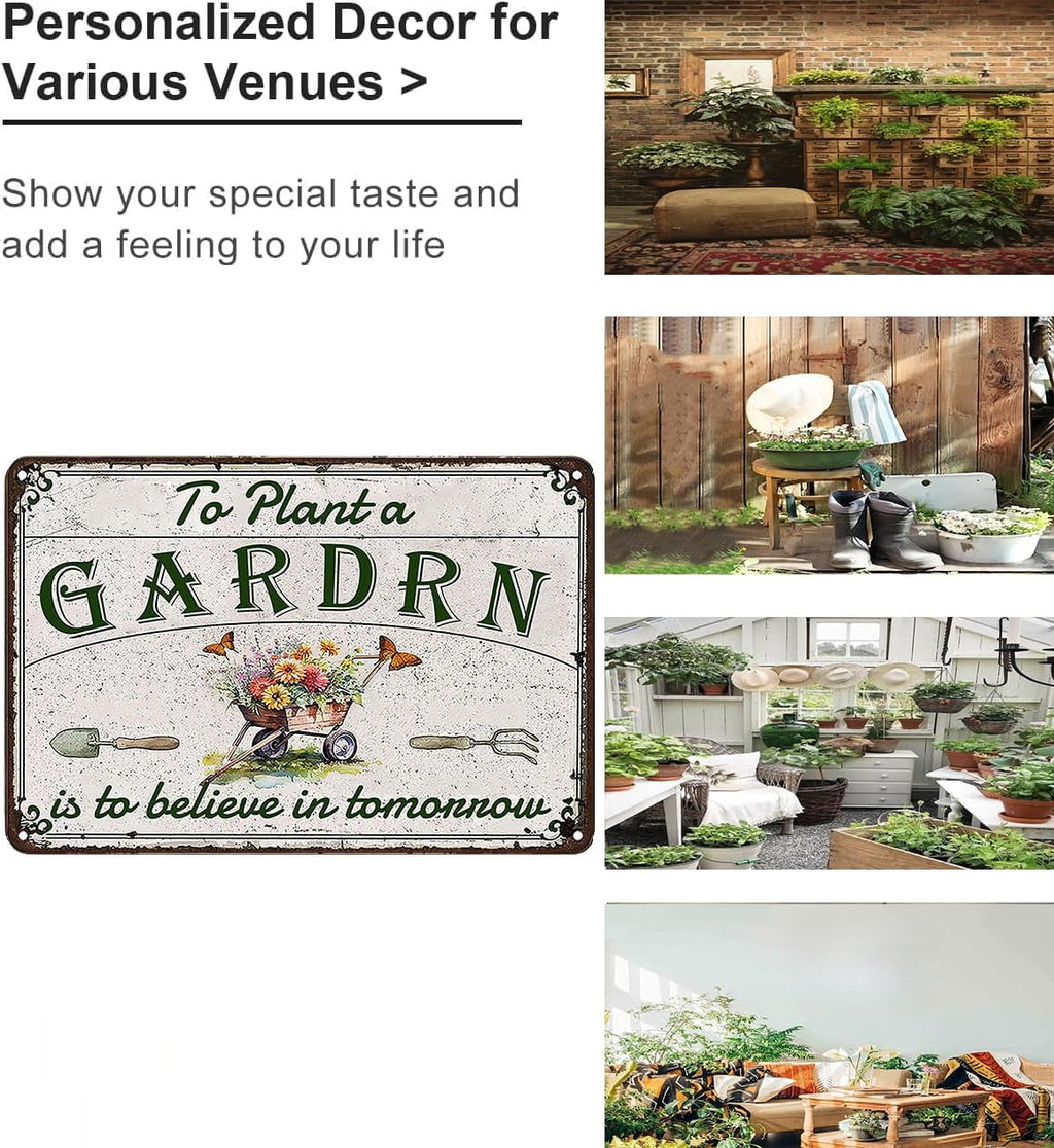 Bestylez Gardening Gifts To Plant A GARDRN Vintage Gardening Signs for Home GARDRN Greenhouse Living Room Bedroom Yard Outdoor Decor 8X12 Inch (3377) , since the in hand item is showing GARDRN