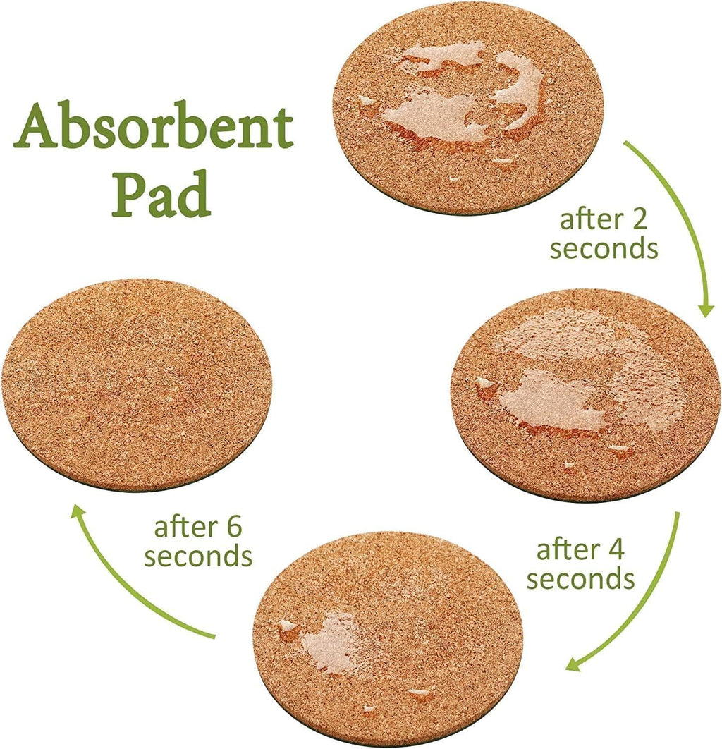 Augshy 8Pcs 6 Inch Cork Plant Saucers Plant Mats Round Coasters Pad for Plants House Garden Indoors Pots DIY Craft Project