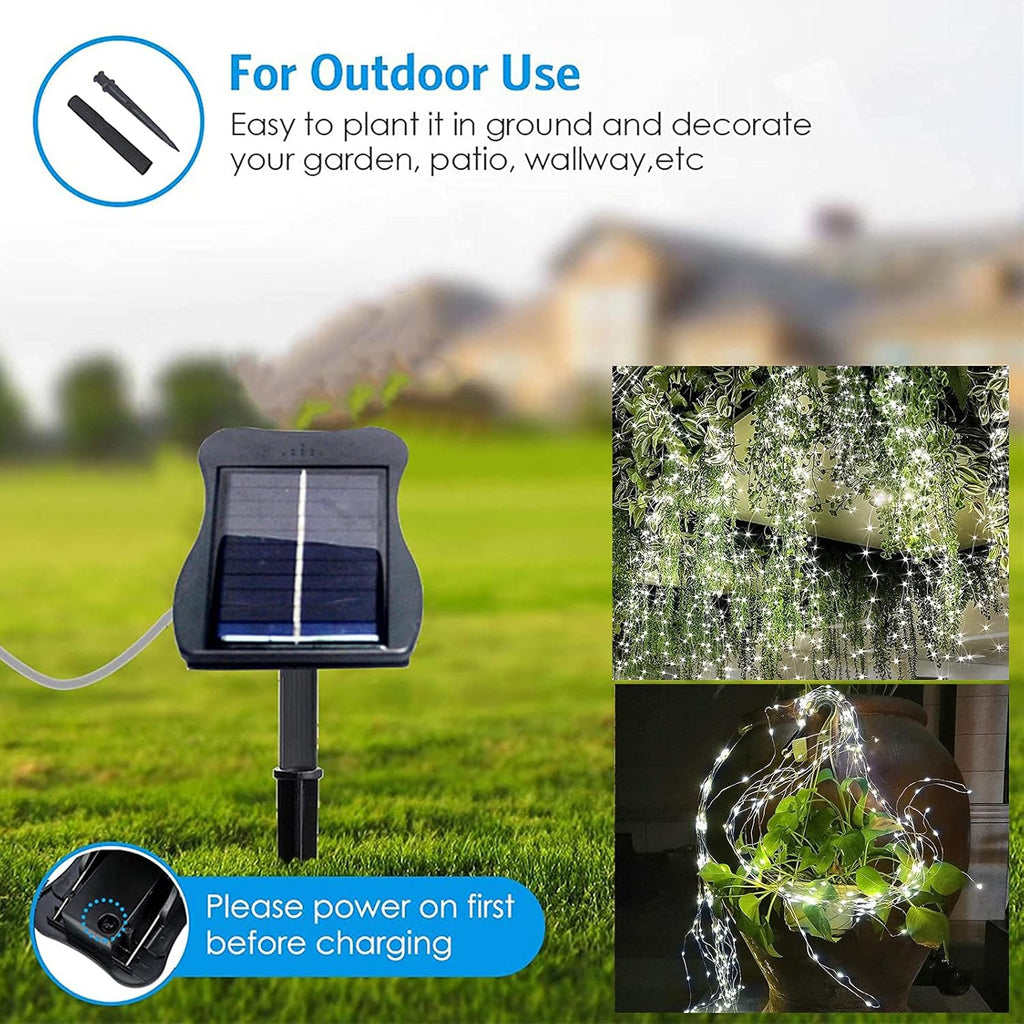 Solar Garden Lights Outdoor, Solar Watering Can Lights Garden Decor Gifts for Grandma Mom, Waterproof Hanging Lantern with String Lights Yard Decoration (Cool White-No Can)