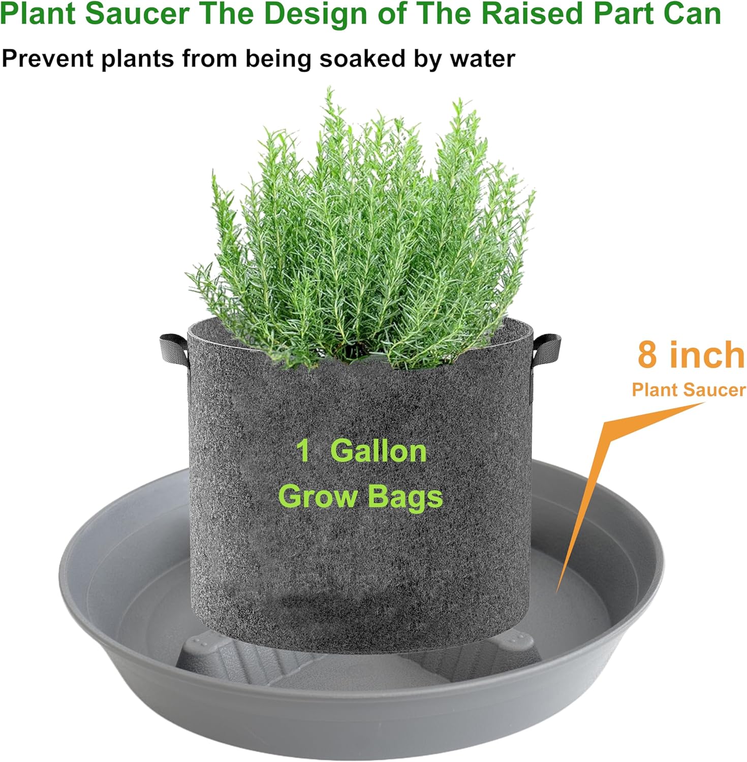 4 Pack Plant Saucer 8 inch, 10 12 14 17 inch, Plant Stand Plastic Plant Saucers for Indoors Outdoor, Heavy Duty Flower Planter Drip Trays for Pots, Pot Saucers for Plants, Grow Bags Saucers