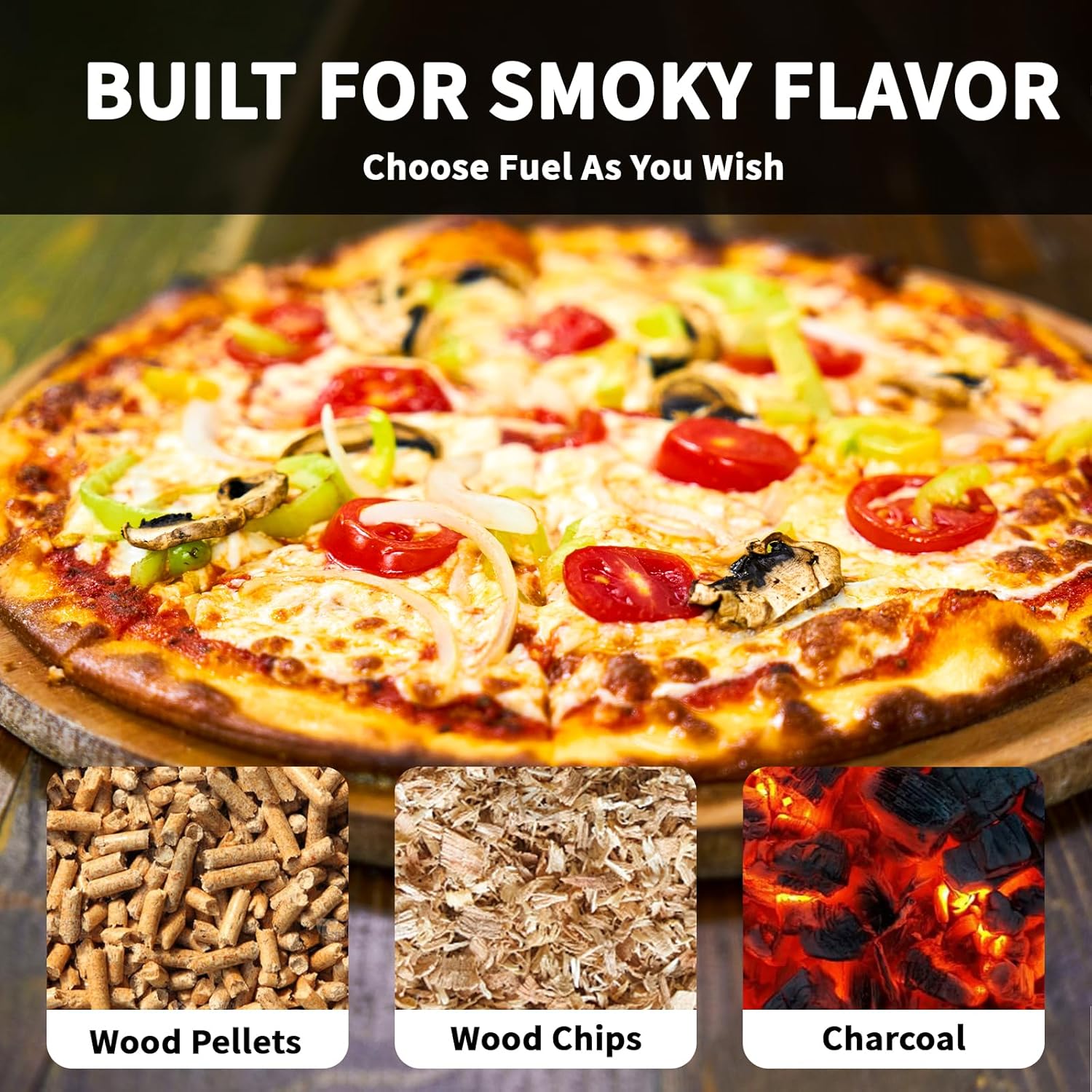 1112 Temp 11-inch Pizza Oven Rotating Pizza Stone 360 ℃ Outdoor Pizza Oven Wood Pizza Oven Outdoor Ovens For The Backyard