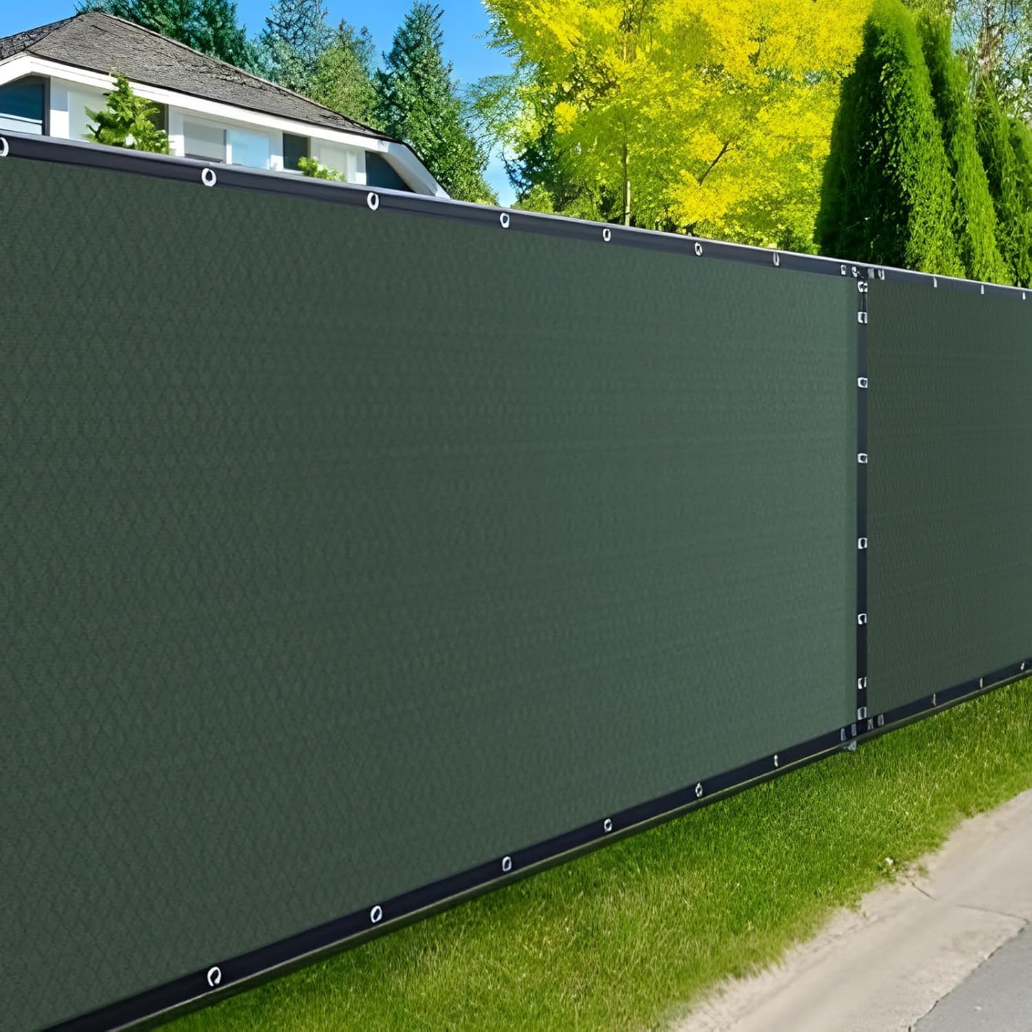 Xpose Safety Privacy Fence Screen 4’ x 50’ – Heavy Duty Green Mesh with 90% Visibility Block, UV Protection – for Garden, Yard, Nursery, Kennel, Dog Run, Greenhouse