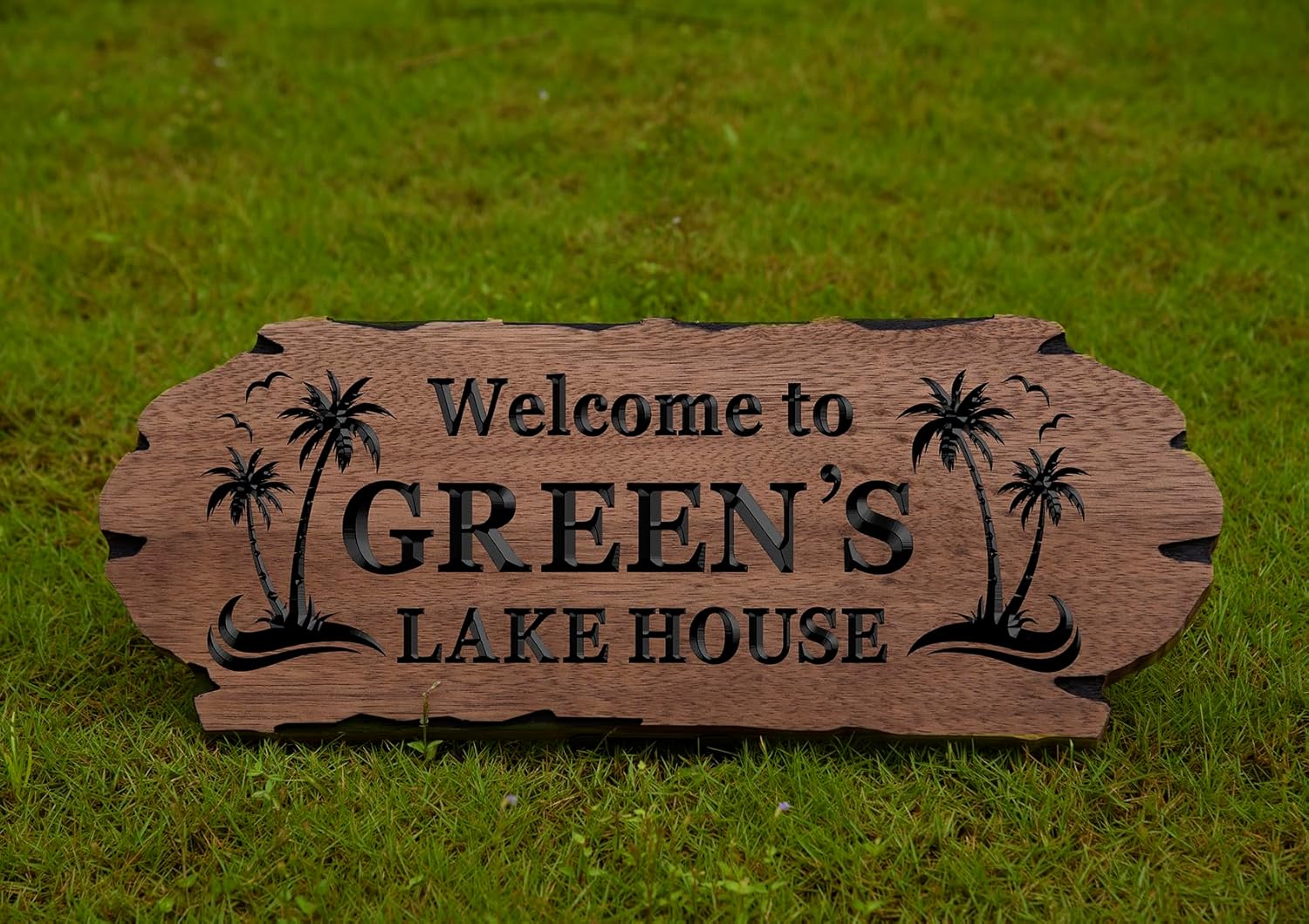 Custom Wood Sign,Personalized Cabin Sign - Custom Carved Wood Sign for Rustic Outdoor and Home Wall Decor