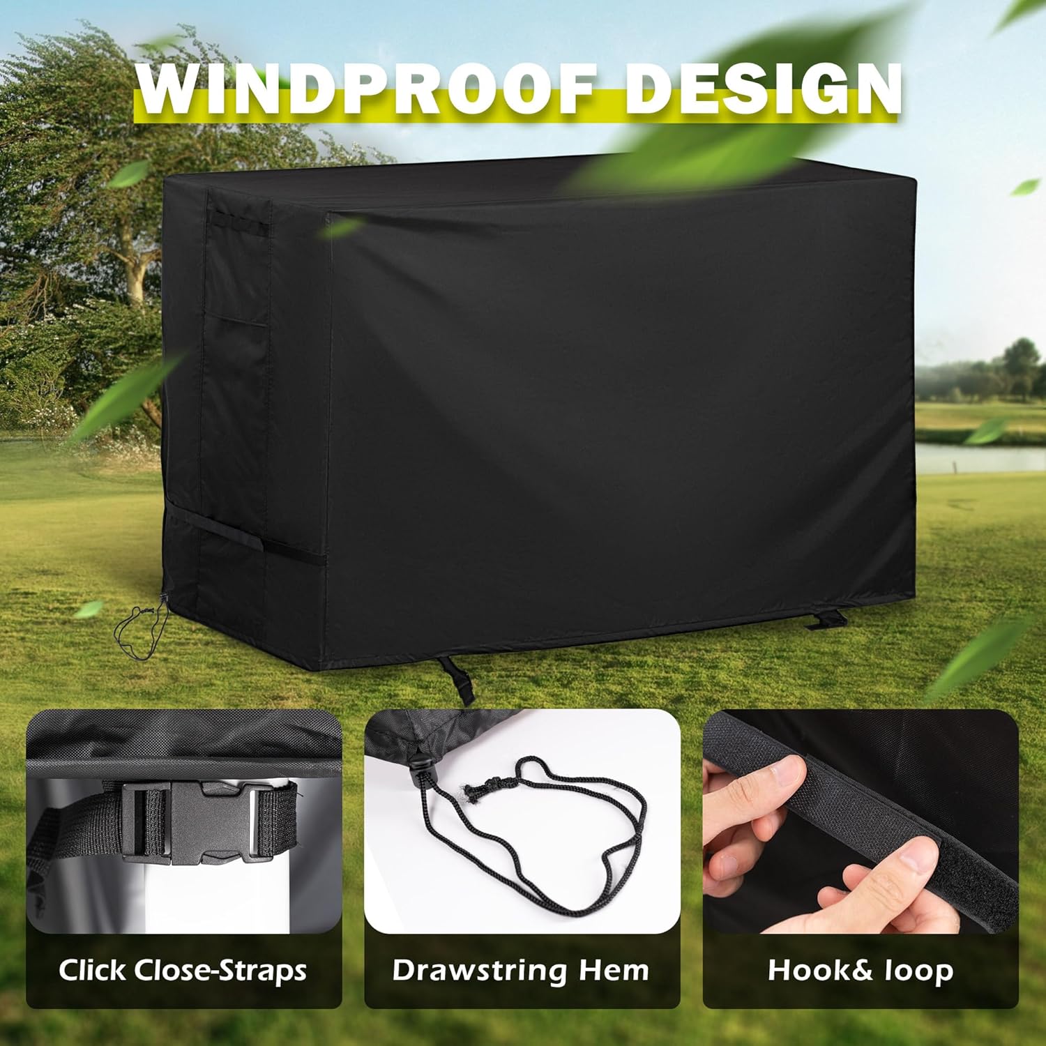 Griddle Cover for Royal Gourmet GB8001B 8-Burner Gas Grill, Flat Top Grill Cover for Royal Gourmet GB8003 8-Burner Outddor Griddle-Waterproof