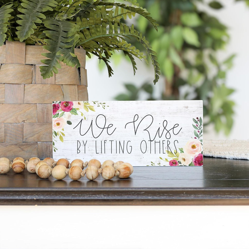 Simply Said, INC Inspire Boards, We Rise by Lifting Others - 12" x 5.5" Wood Sign ISB1145