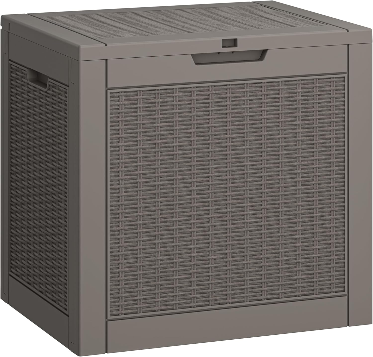 31 Gallon Deck Box, Resin Outdoor Storage Box, Waterproof and UV Resistant Deck Box, Lightweight Storage Box for Garden Tools, Pool Supplies