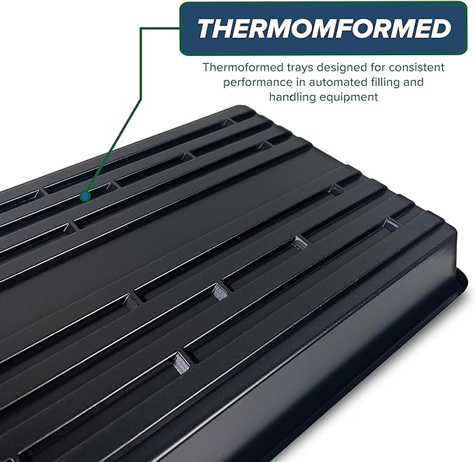 10 Plant Growing Trays (No Drain Holes) - 20" x 10" - Perfect Garden Seed Starter Grow Trays: for Seedlings, Indoor Gardening, Growing Microgreens, Wheatgrass & More - Soil or Hydroponic