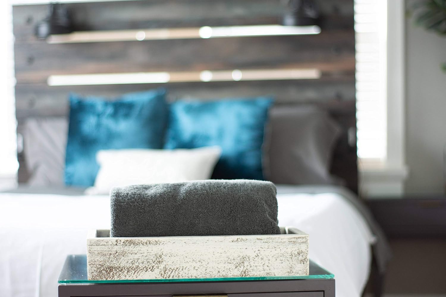 Small Wooden Planter Box – Rustic 1-Pack Wood Window Planter Box Set for Centerpieces & Storage – Durable Wooden Boxes for Decor - Perfect Toilet Basket for Bathroom Organizer