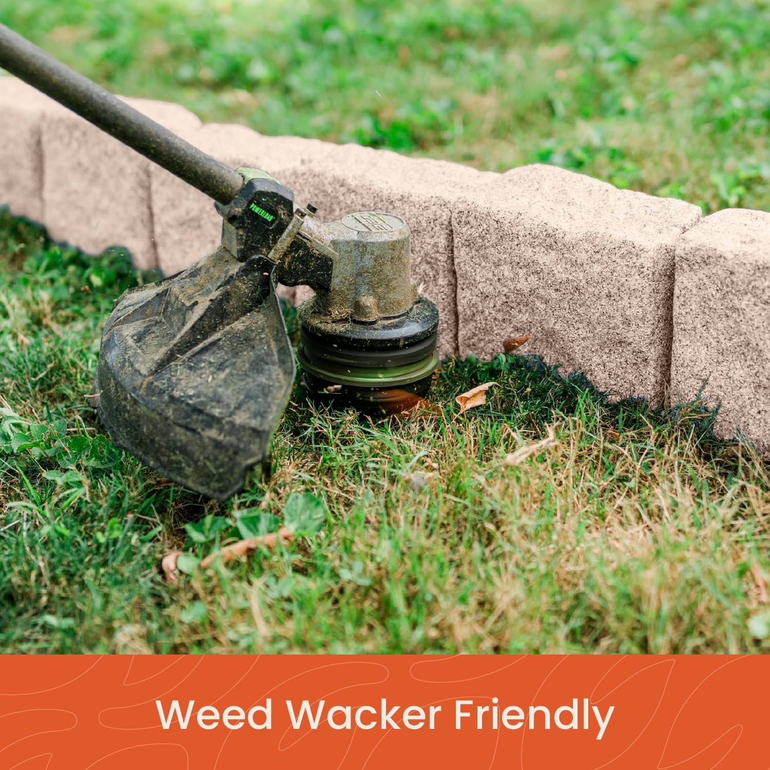 Beuta Landscape Edging | Garden Edging Border | Faux Stone Blocks for Lawn Edging, Flower Beds & Yard Edging– 10 Pack | Each Section Has 6 Blocks 48" L x 4" W x 6.5" H | 20 Spikes | Cobblestone