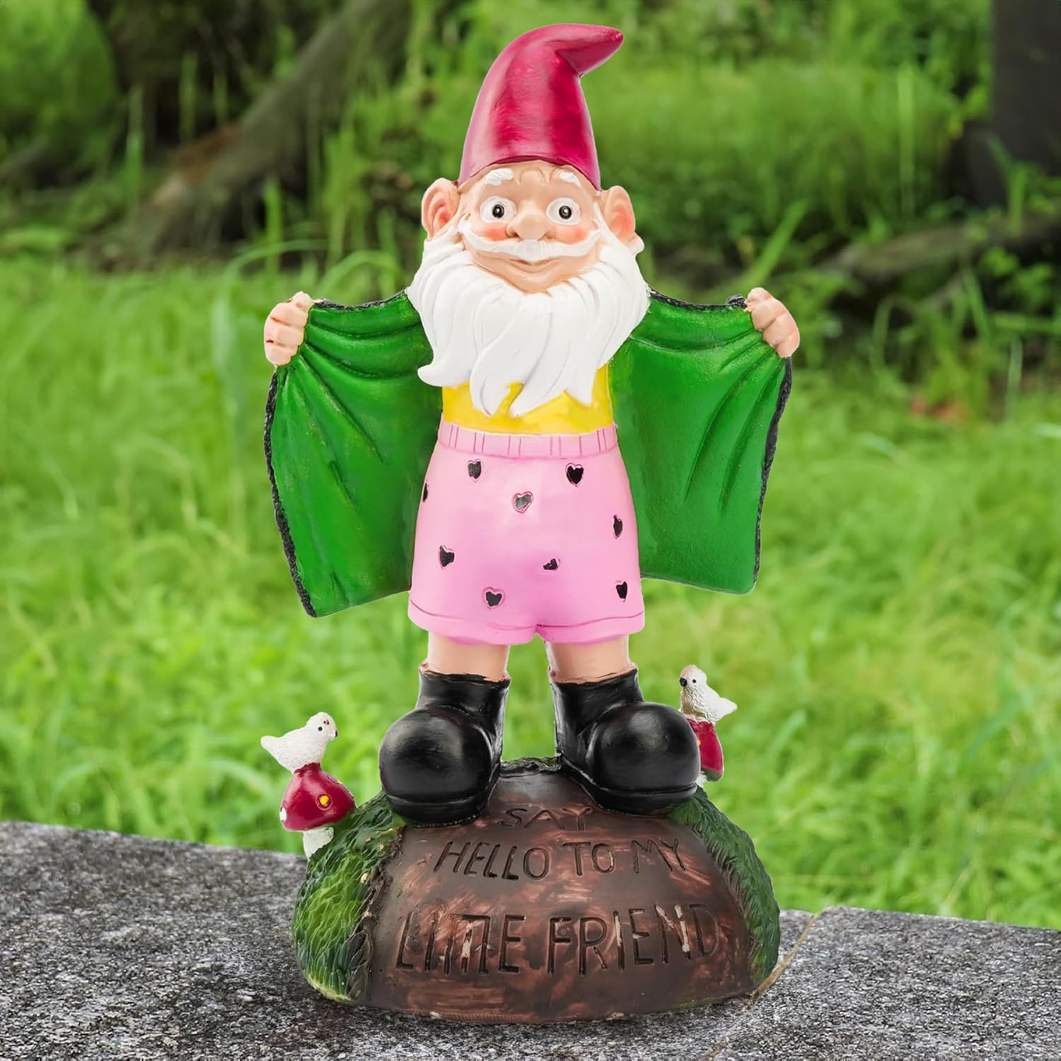 Garden Gnome Statue, Humor Gnome Decor, Animal Resin Sculptures, Statue Ornaments for Outdoor, Home Garden Decor Accents, Lawn Ornaments