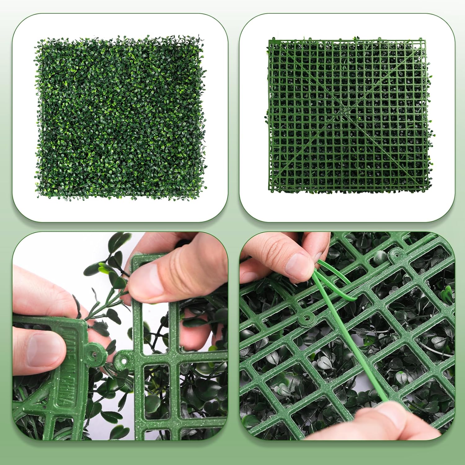 Artificial Ivy Privacy Fence Screen, 40X160 in(43 sqft) UV-Anti Faux Boxwood Roll Panels Greenery Backdrop Vine Leaf Fence Panels Ivy Fence Covering Privacy