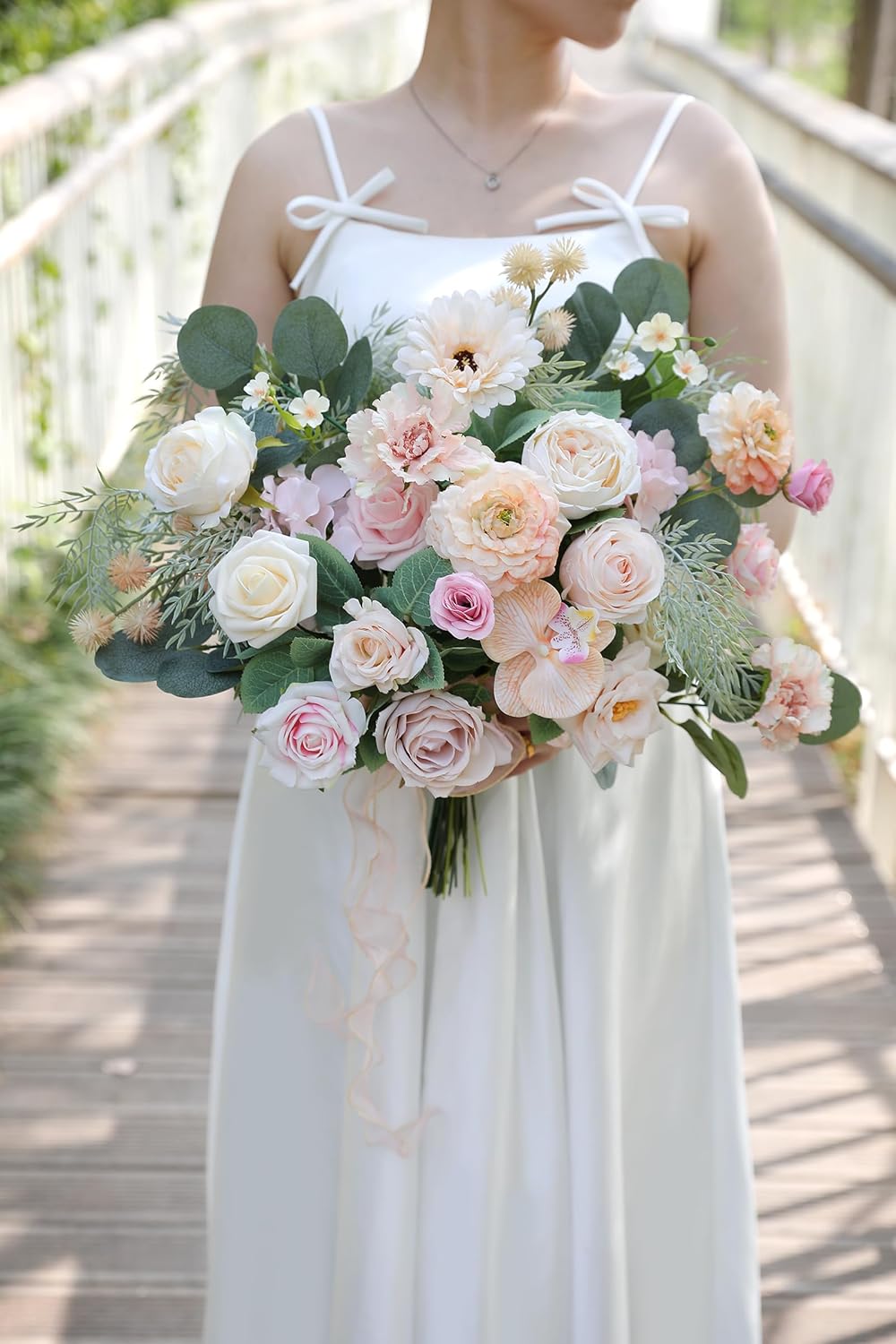 Artificial Flowers Combo for DIY Centerpieces Arrangements Wedding Bouquets Centerpieces Arrangements Party Baby Shower Home Decorations (Nude Champagne)