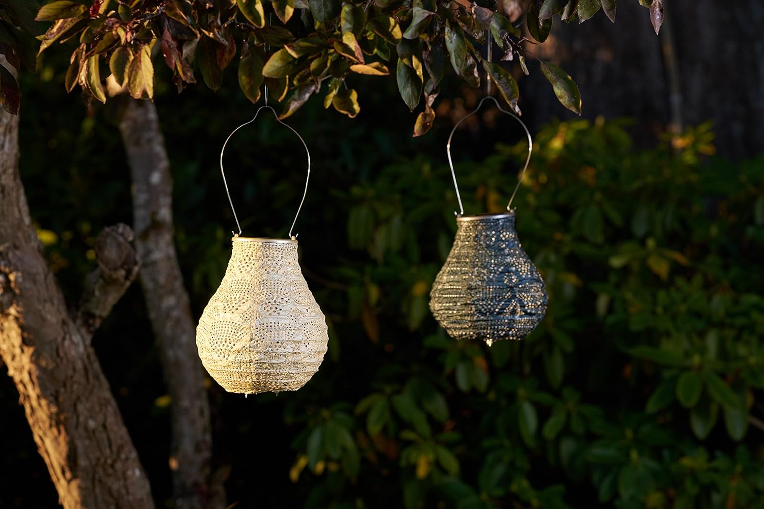 Allsop Soji Stella - Bulb - 8" Outdoor Solar Lantern - Pearl