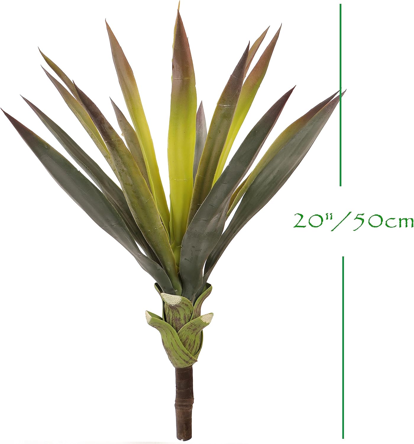 2pcs Artificial Agave Plants, 20 Inch Faux Succulent Aloe Vera,Realistic Aloe for Home Décor Shelf Plant Window Display Bonsai,Green