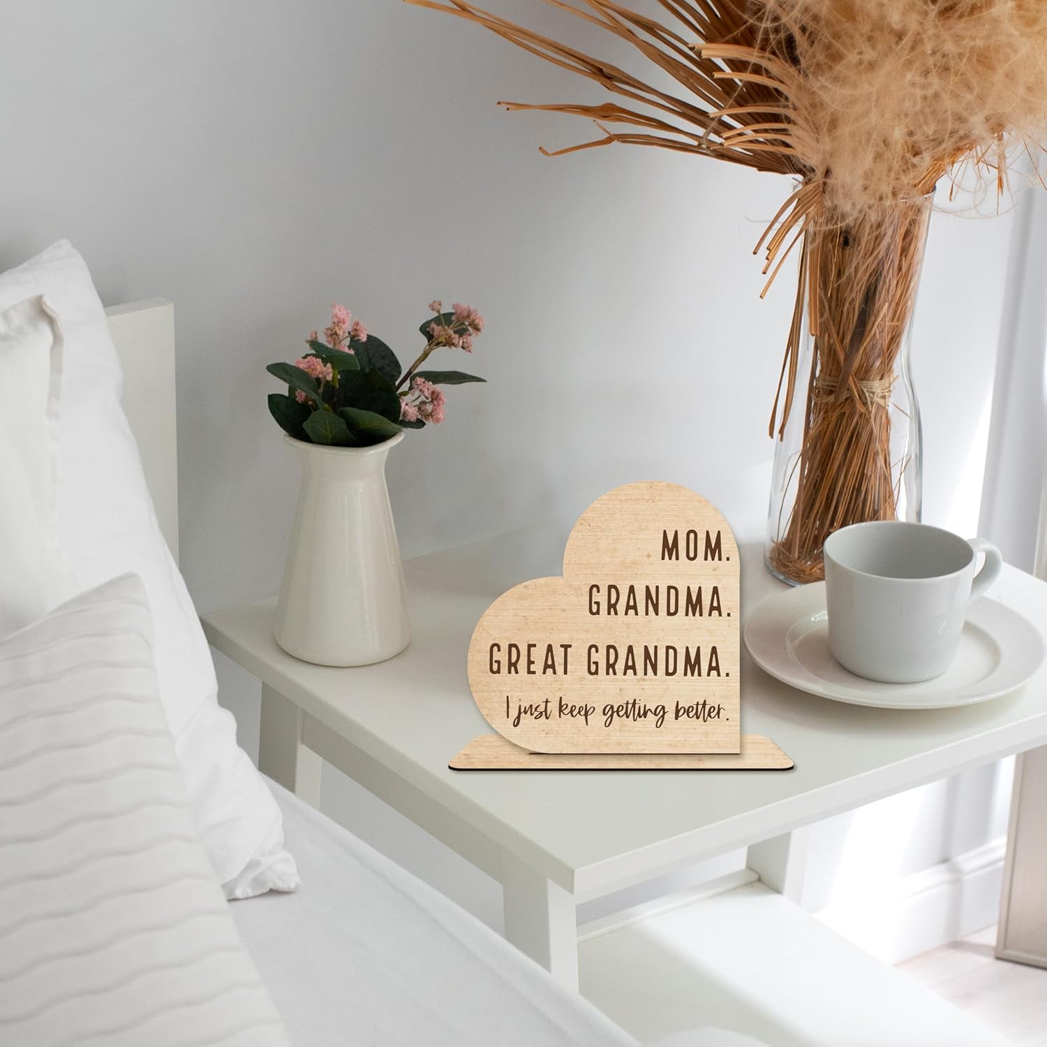 Mom Gifts,Mom Grandma Great Grandma,Wooden Plaque Decor For Home,Mom Birthday Gifts.(053)