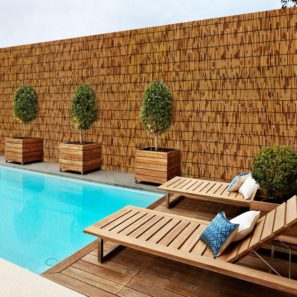 Reed Fencing Rolls,Bamboo Screens Outdoor for Patio,6 Feet High,Suitable for Patio Garden Balcony Terrace and Courtyard Shading 6x10FT